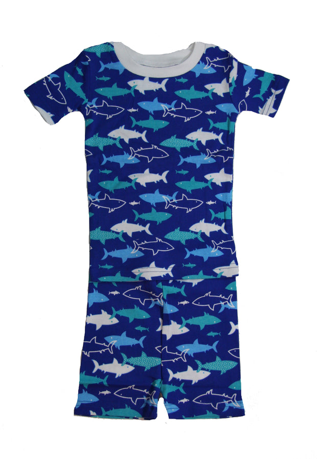 Sharks Blue PJ Short Set
