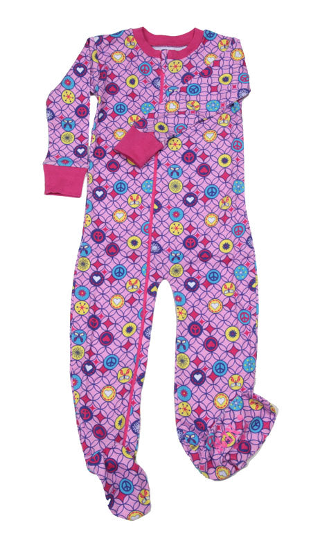 Encircled Peace Love Toddler Footie