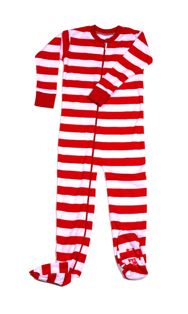 Classic Stripes Toddler Footie Red/Wh/Red