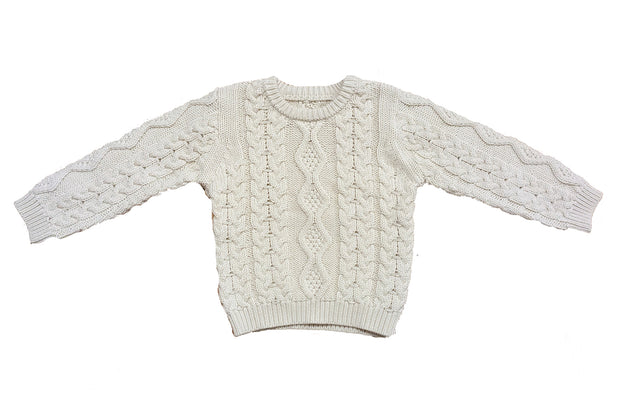 NJ Knits Fisherman Knit Crew Sweater