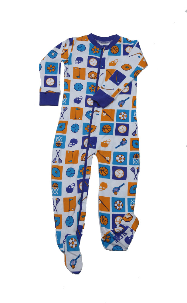 Sports Color Block Toddler Footie