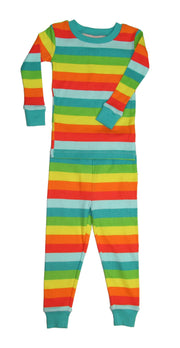 Rainbow Stripes Organic Cotton Pajamas