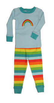 Rainbow Stripes PERSONALIZED Organic Cotton Pajamas