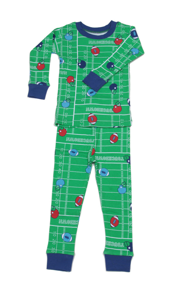 Football Organic Pajamas Blue/Red