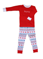 Fair Isle PERSONALIZED Organic Pajamas