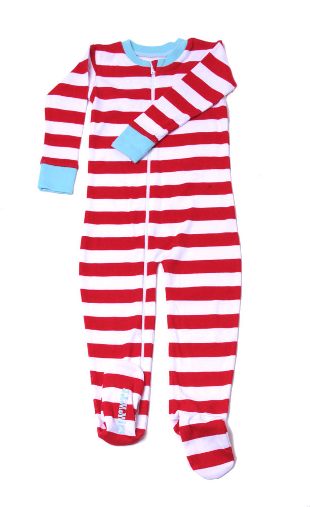 Classic Stripes Toddler Footie Red/Wh/Bl